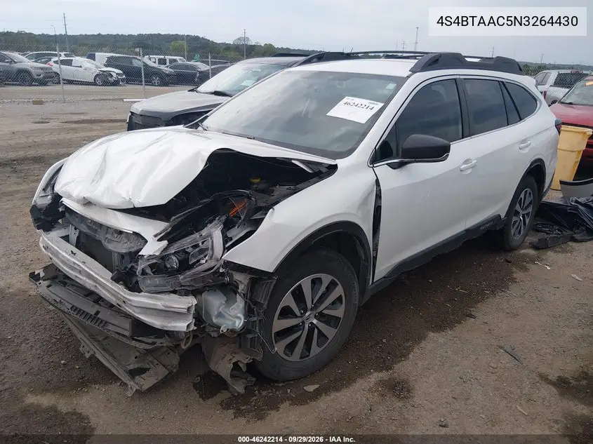 2022 SUBARU OUTBACK VIN 4S4BTAAC5N3264430 — фото 2