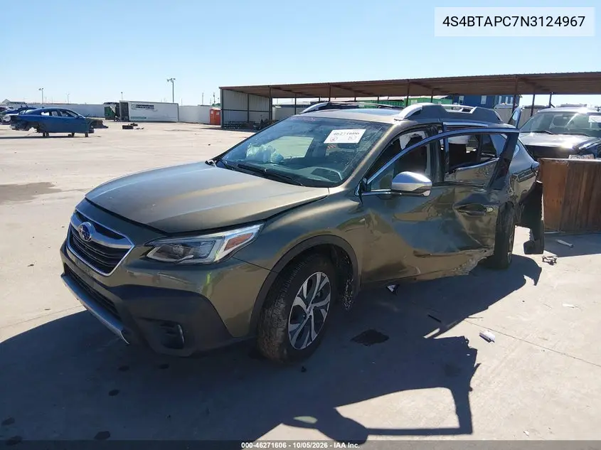 2022 SUBARU OUTBACK VIN 4S4BTAPC7N3124967 — фото 2