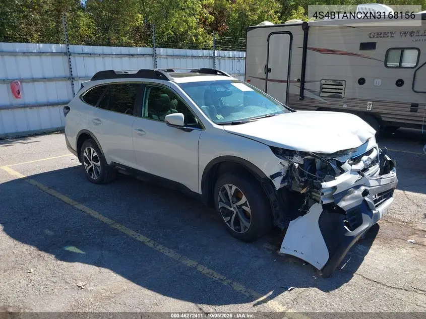 SUBARU OUTBACK 2022, VIN 4S4BTANCXN3168156