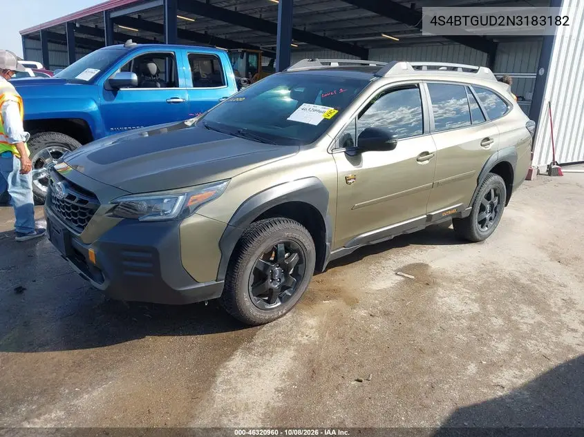 2022 SUBARU OUTBACK VIN 4S4BTGUD2N3183182 — фото 2