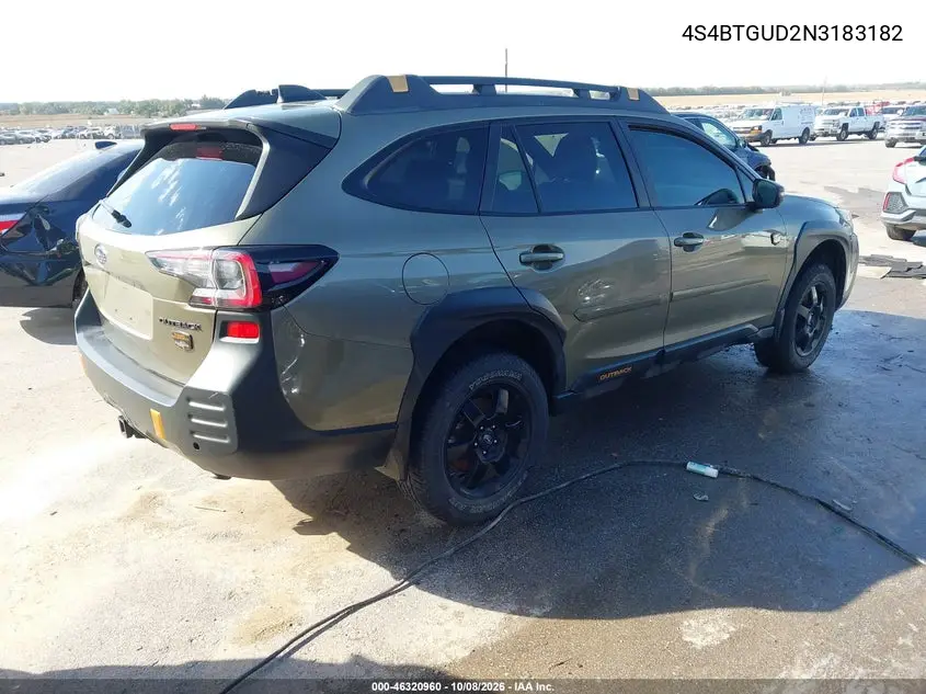 2022 SUBARU OUTBACK VIN 4S4BTGUD2N3183182 — фото 4