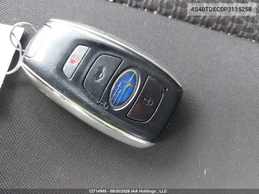 2023 SUBARU OUTBACK VIN 4S4BTDEC0P3115258 — фото 11
