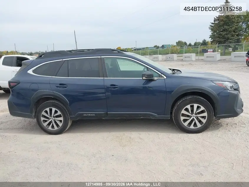 2023 SUBARU OUTBACK VIN 4S4BTDEC0P3115258 — фото 13