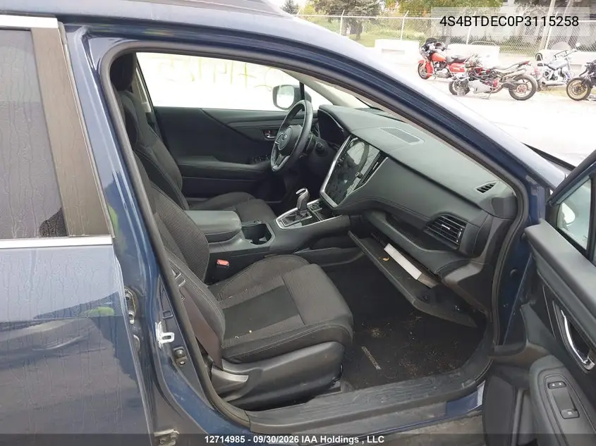 2023 SUBARU OUTBACK VIN 4S4BTDEC0P3115258 — фото 5
