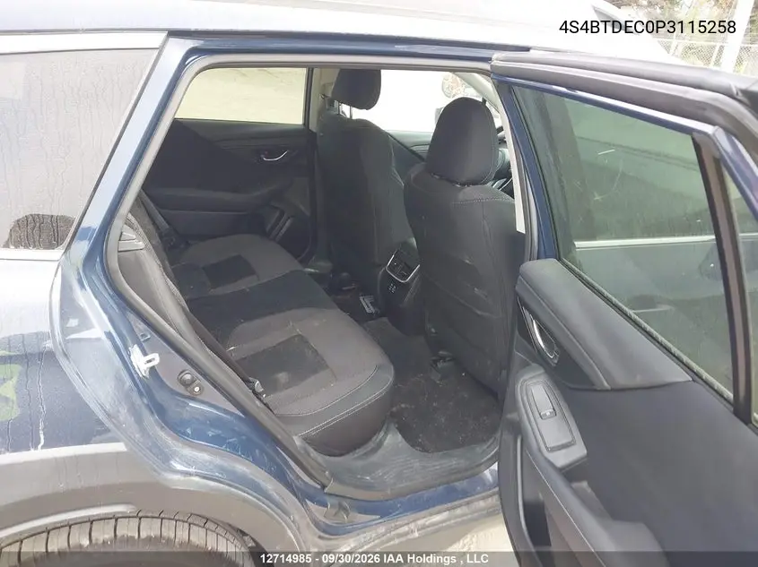2023 SUBARU OUTBACK VIN 4S4BTDEC0P3115258 — фото 8