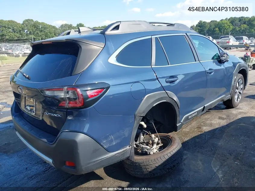 2023 SUBARU OUTBACK VIN 4S4BTANC4P3105380 — фото 4