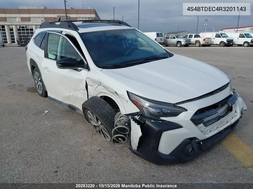 SUBARU OUTBACK 2024, VIN 4S4BTDEC4R3201143