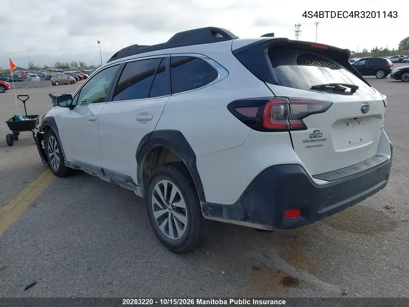 2024 SUBARU OUTBACK VIN 4S4BTDEC4R3201143 — фото 3