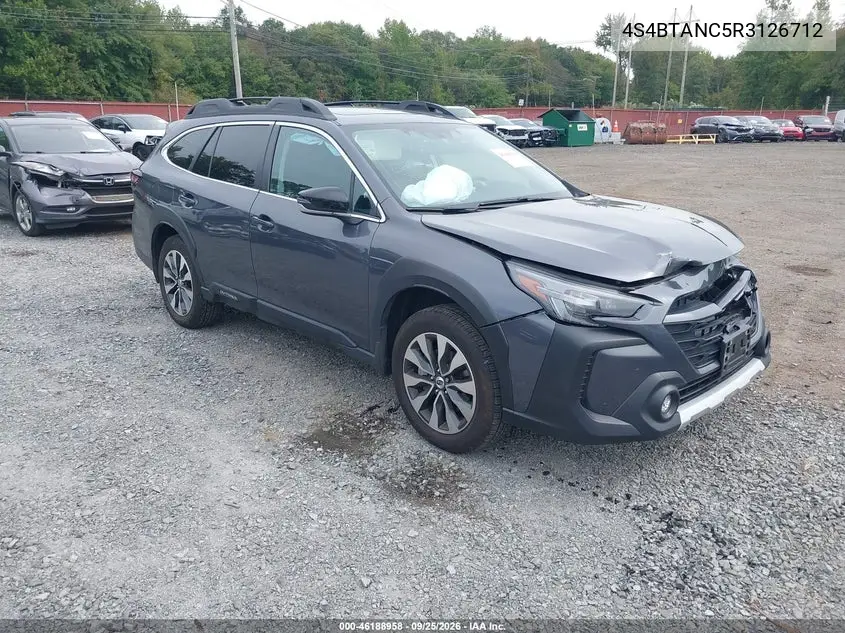SUBARU OUTBACK 2024, VIN 4S4BTANC5R3126712