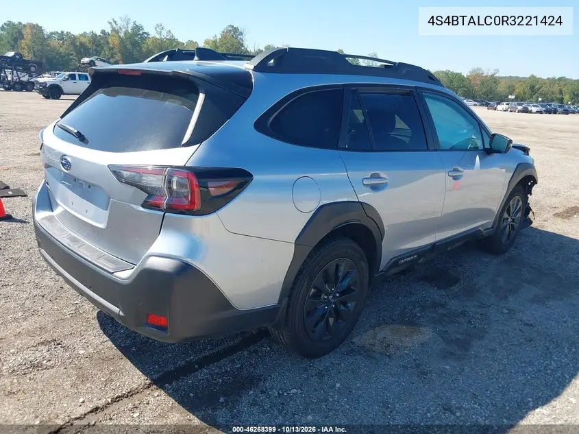 2024 SUBARU OUTBACK VIN 4S4BTALC0R3221424 — фото 4
