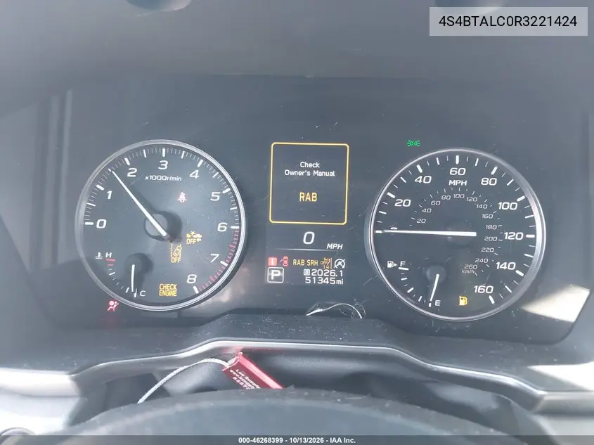 2024 SUBARU OUTBACK VIN 4S4BTALC0R3221424 — фото 7
