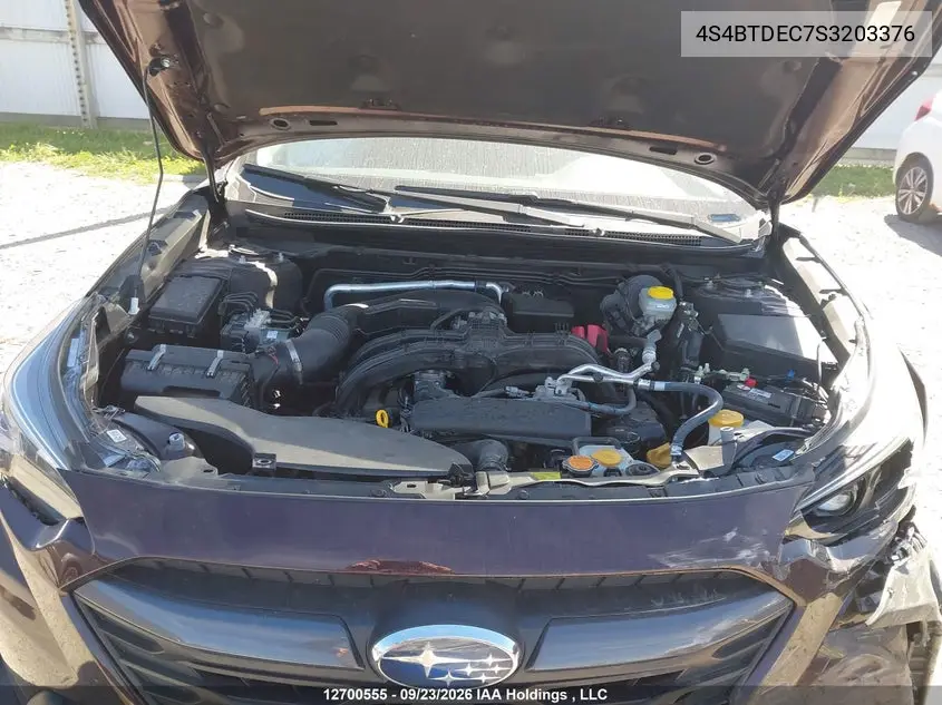 2025 SUBARU OUTBACK VIN 4S4BTDEC7S3203376 — фото 10