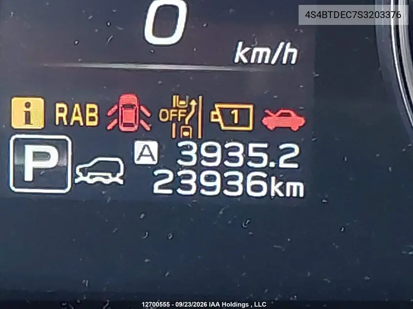 2025 SUBARU OUTBACK VIN 4S4BTDEC7S3203376 — фото 16