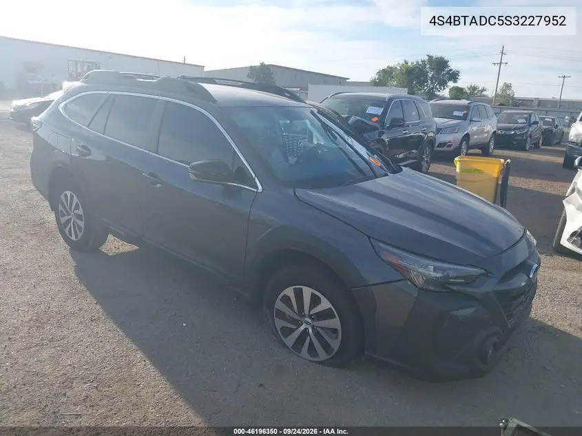 SUBARU OUTBACK 2025, VIN 4S4BTADC5S3227952