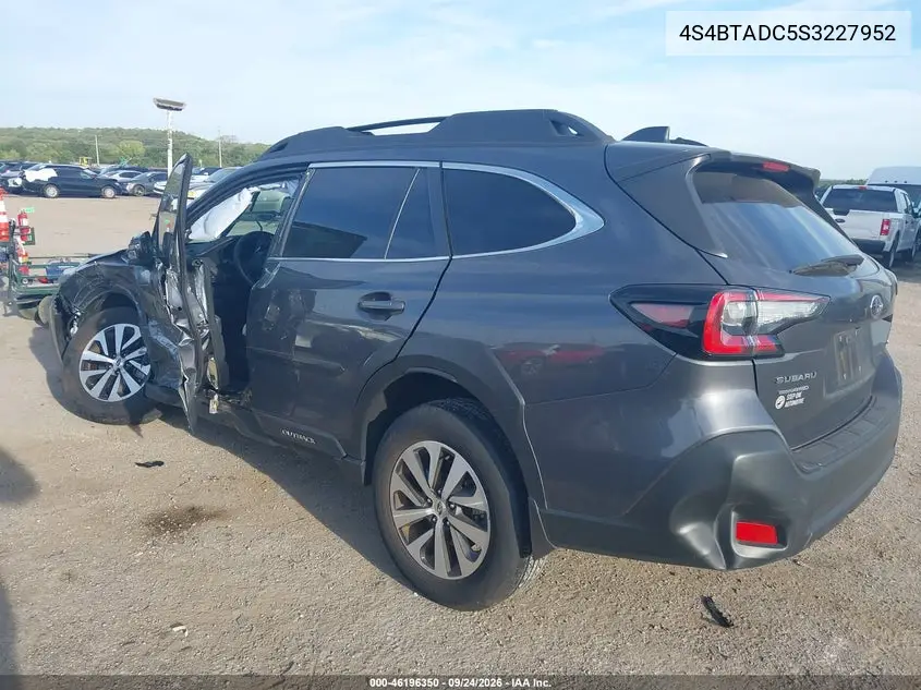 2025 SUBARU OUTBACK VIN 4S4BTADC5S3227952 — фото 3