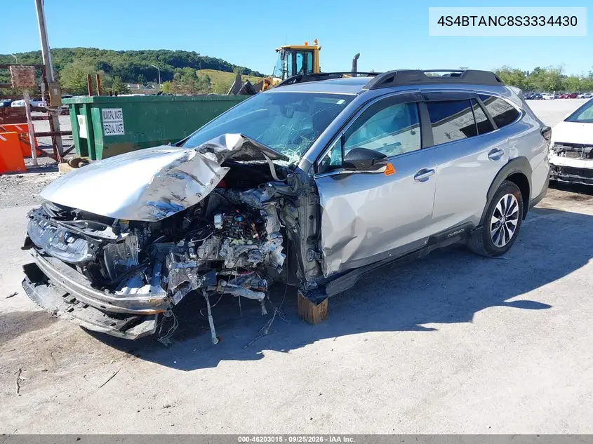 2025 SUBARU OUTBACK VIN 4S4BTANC8S3334430 — фото 2