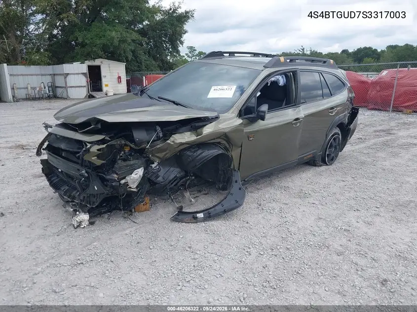 2025 SUBARU OUTBACK VIN 4S4BTGUD7S3317003 — фото 2