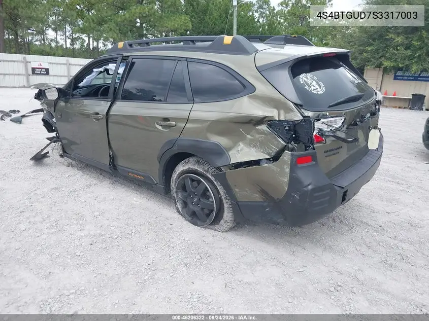 2025 SUBARU OUTBACK VIN 4S4BTGUD7S3317003 — фото 3