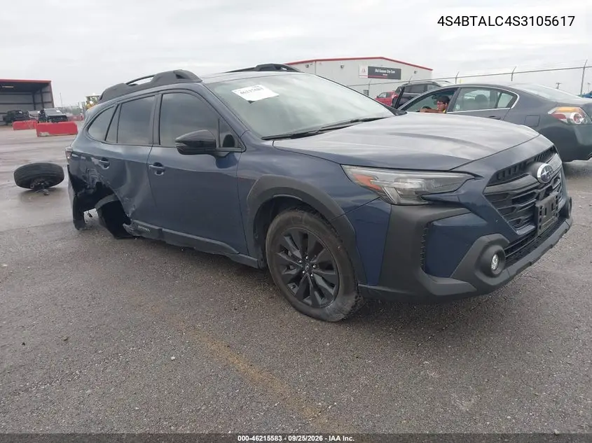 SUBARU OUTBACK 2025, VIN 4S4BTALC4S3105617