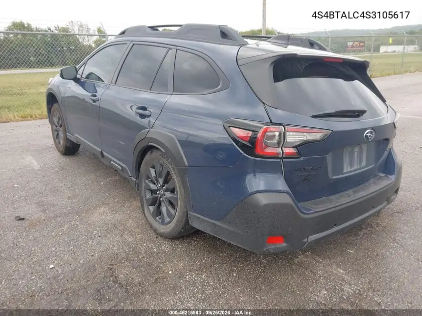 2025 SUBARU OUTBACK VIN 4S4BTALC4S3105617 — фото 3