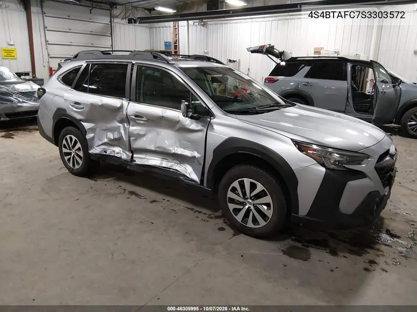 SUBARU OUTBACK 2025, VIN 4S4BTAFC7S3303572