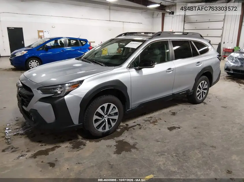 2025 SUBARU OUTBACK VIN 4S4BTAFC7S3303572 — фото 2