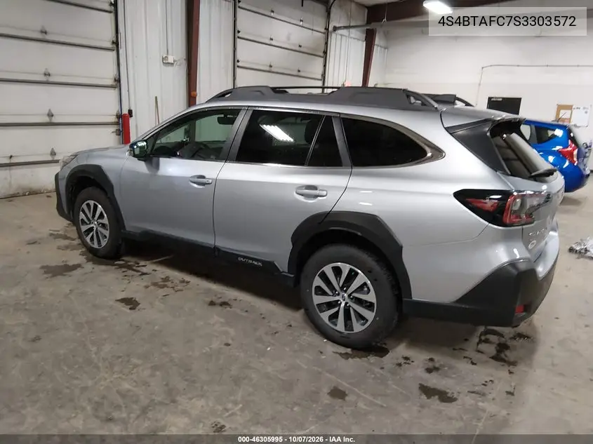 2025 SUBARU OUTBACK VIN 4S4BTAFC7S3303572 — фото 3