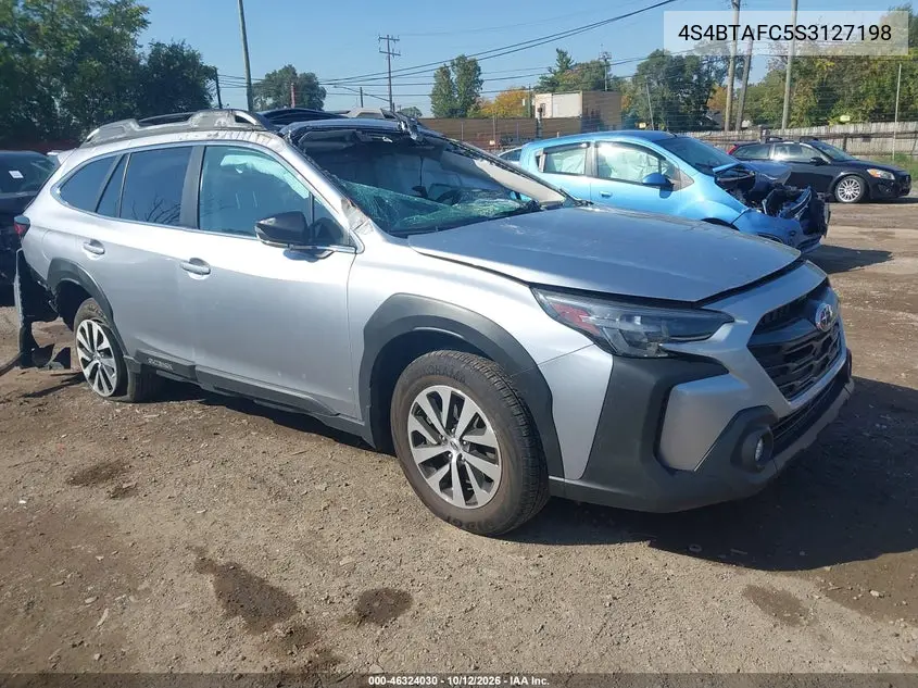 SUBARU OUTBACK 2025, VIN 4S4BTAFC5S3127198