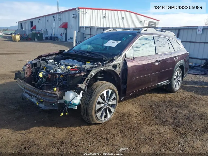 2025 SUBARU OUTBACK VIN 4S4BTGPD4S3205089 — фото 2