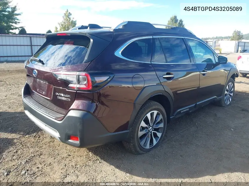 2025 SUBARU OUTBACK VIN 4S4BTGPD4S3205089 — фото 4
