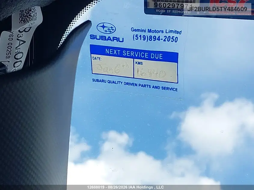 2026 SUBARU OUTBACK VIN JF2BURLD5TY484609 — фото 14