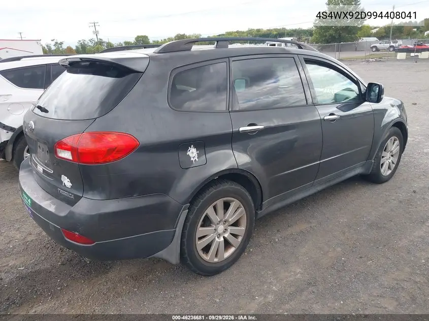 2009 SUBARU TRIBECA VIN 4S4WX92D994408041 — фото 4