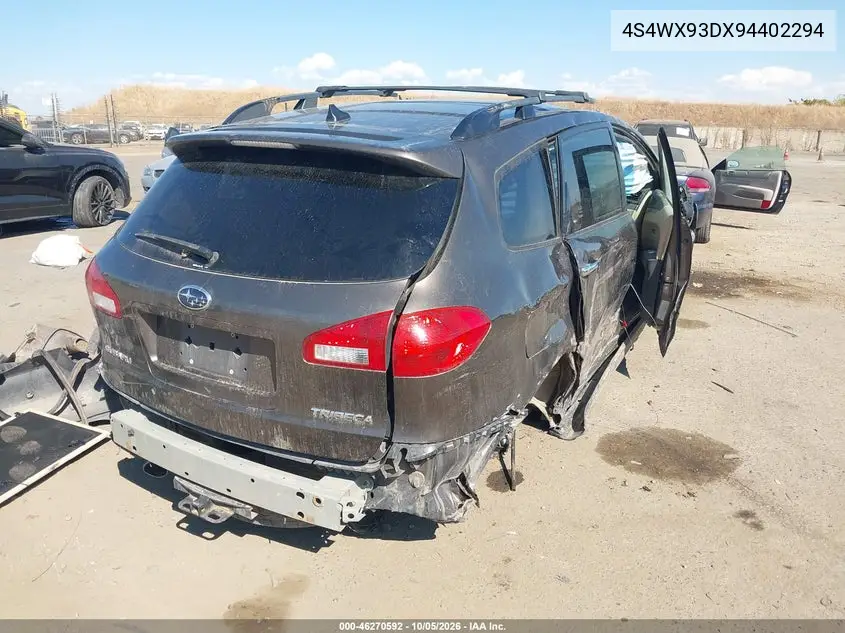 2009 SUBARU TRIBECA VIN 4S4WX93DX94402294 — фото 4