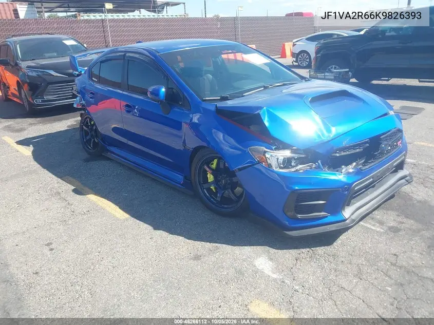 SUBARU WRX STI 2019, VIN JF1VA2R66K9826393