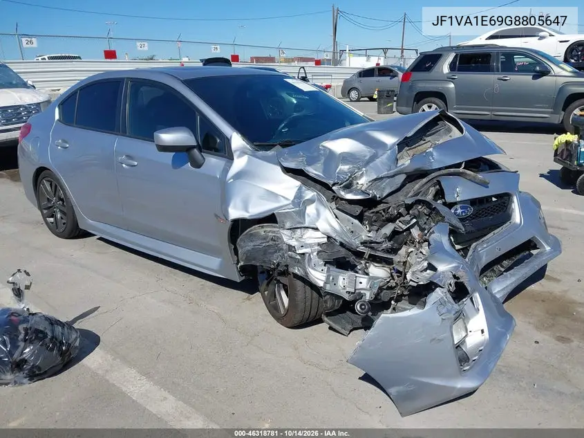 SUBARU WRX 2016, VIN JF1VA1E69G8805647