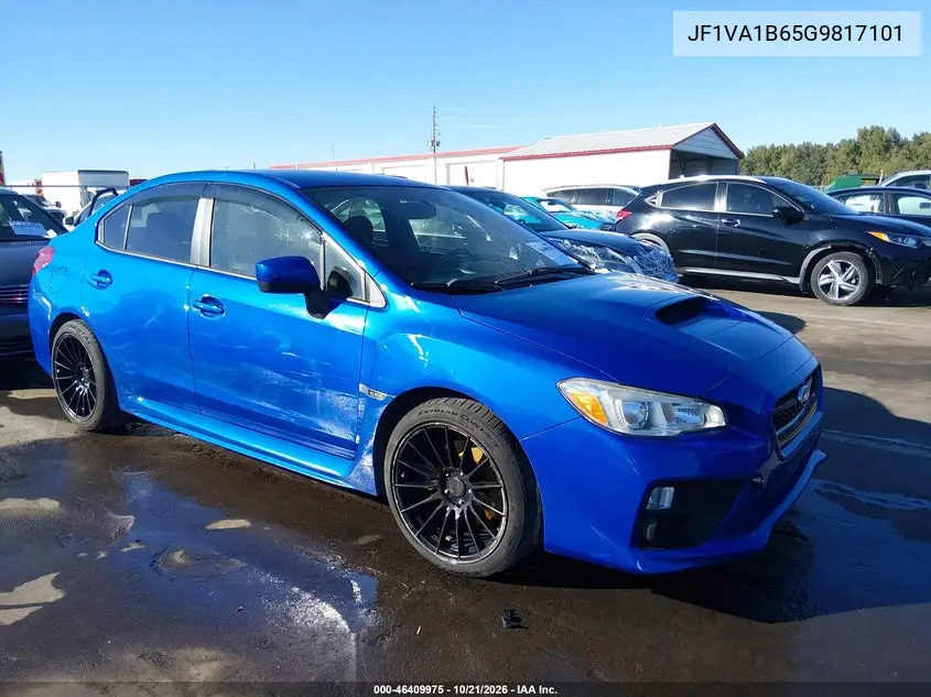 SUBARU WRX 2016, VIN JF1VA1B65G9817101