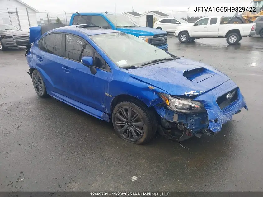 SUBARU WRX 2017, VIN JF1VA1G65H9829422