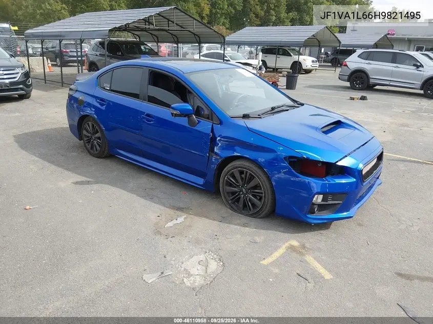 SUBARU WRX 2017, VIN JF1VA1L66H9821495