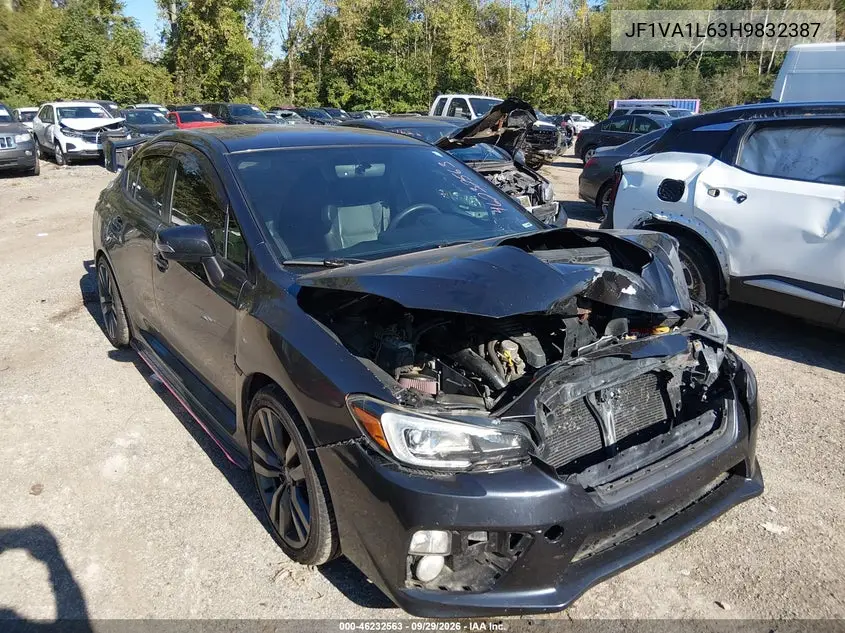 SUBARU WRX 2017, VIN JF1VA1L63H9832387