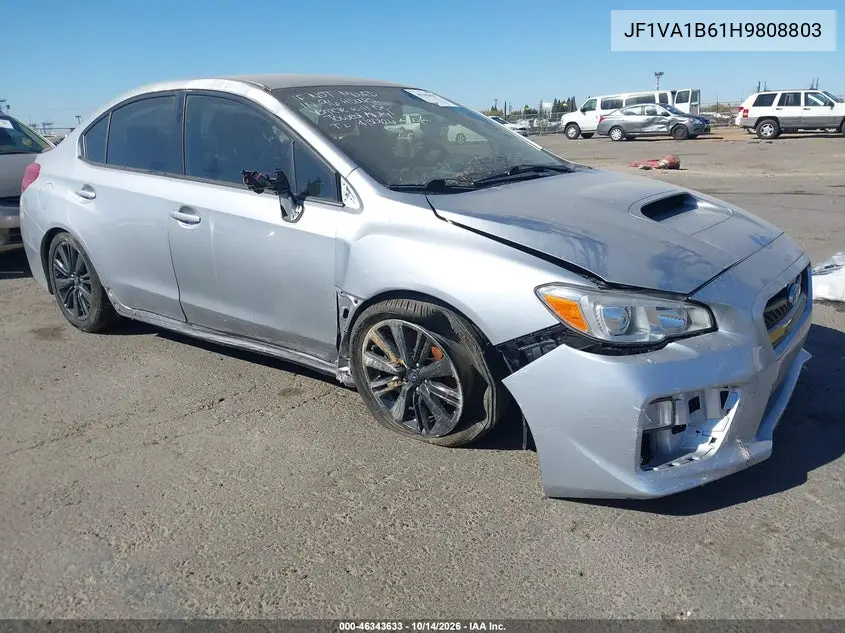 SUBARU WRX 2017, VIN JF1VA1B61H9808803