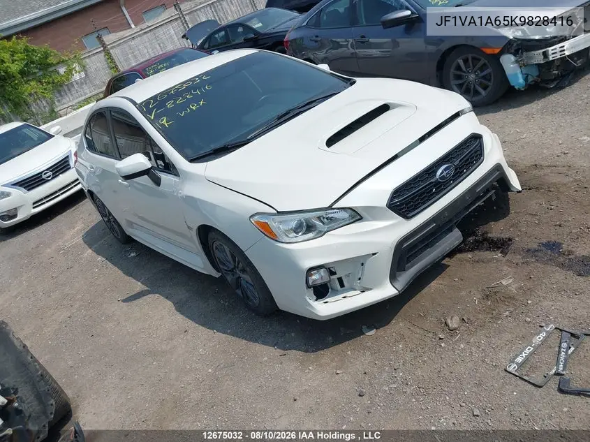 SUBARU WRX 2019, VIN JF1VA1A65K9828416