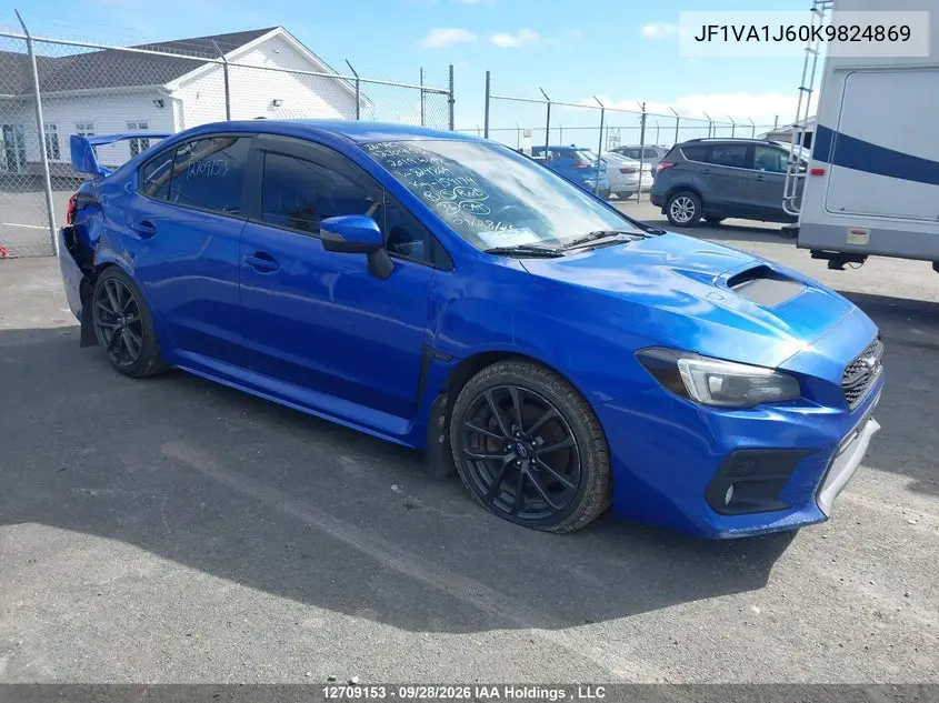 SUBARU WRX 2019, VIN JF1VA1J60K9824869