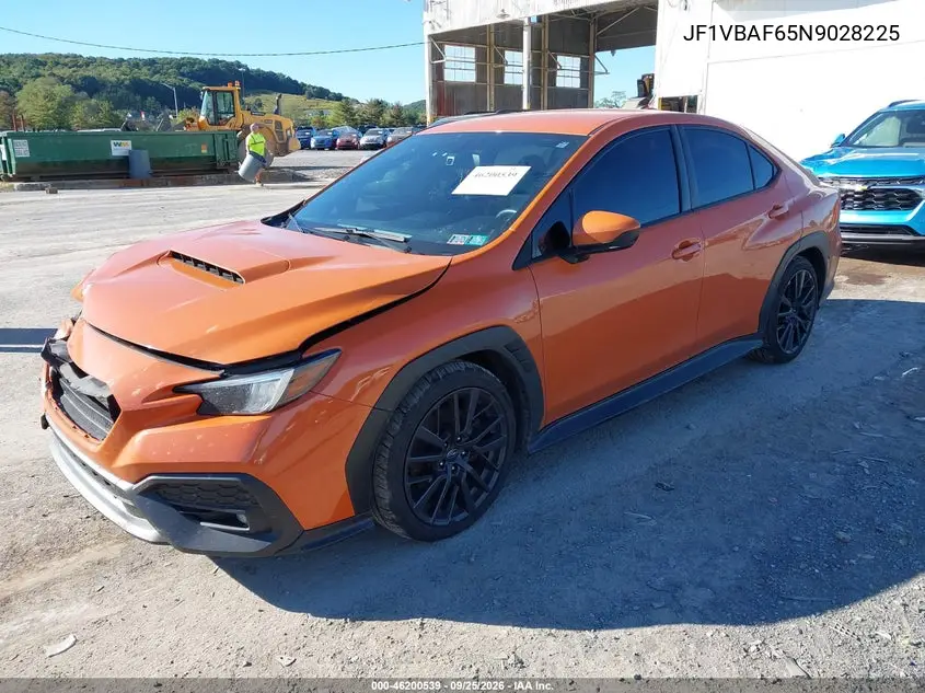 2022 SUBARU WRX VIN JF1VBAF65N9028225 — фото 2