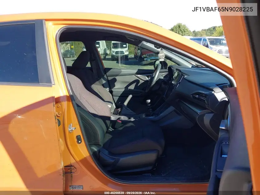 2022 SUBARU WRX VIN JF1VBAF65N9028225 — фото 5