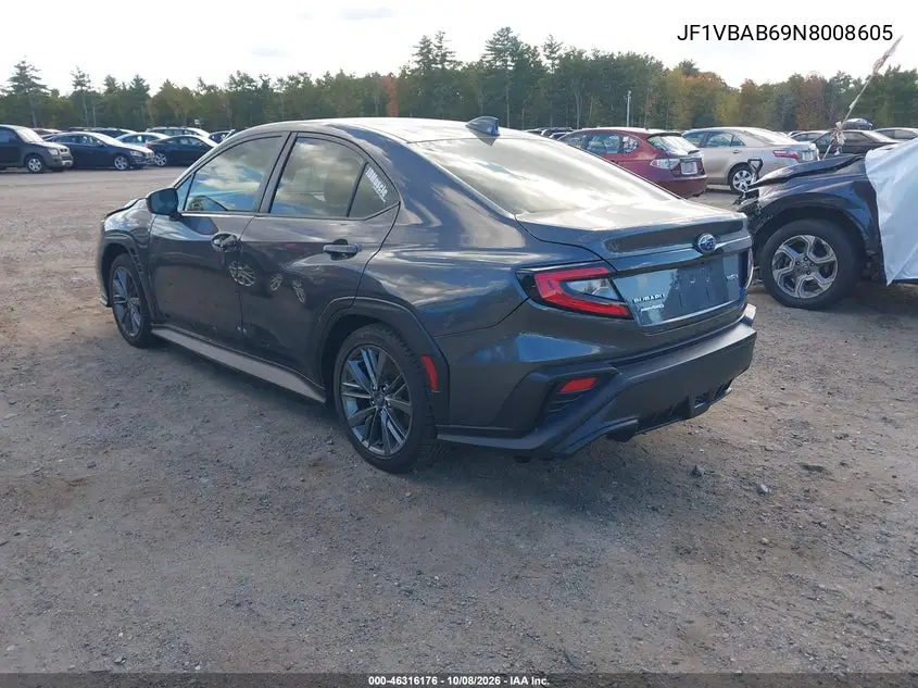 2022 SUBARU WRX VIN JF1VBAB69N8008605 — фото 3