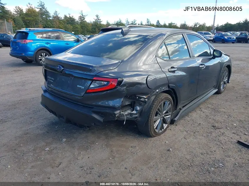 2022 SUBARU WRX VIN JF1VBAB69N8008605 — фото 4