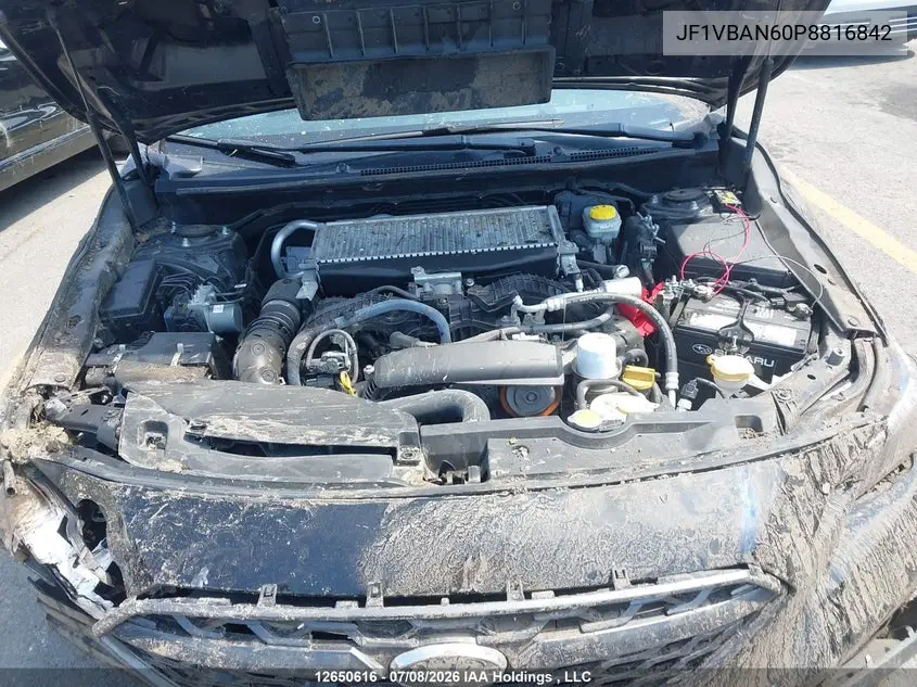 2023 SUBARU WRX VIN JF1VBAN60P8816842 — фото 10