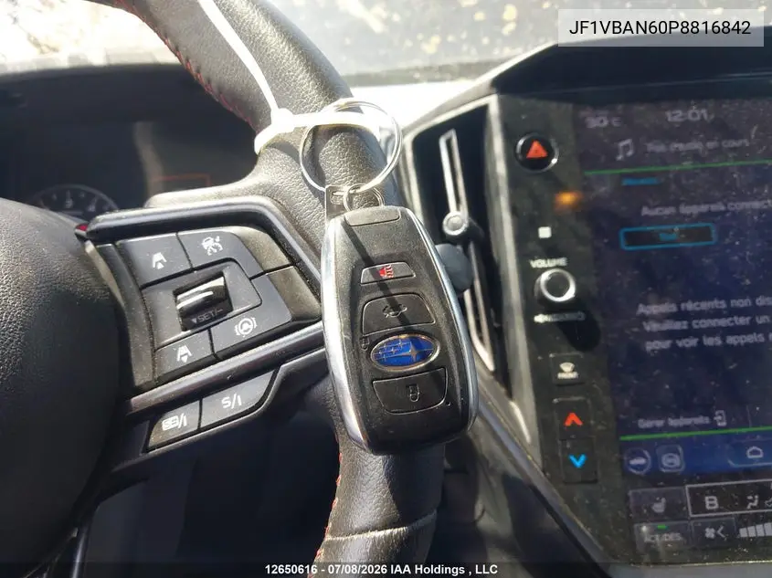 2023 SUBARU WRX VIN JF1VBAN60P8816842 — фото 11