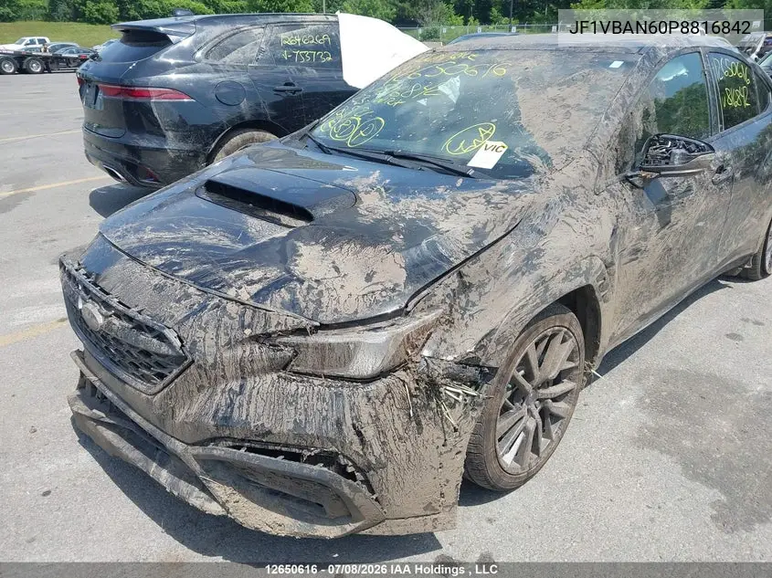 2023 SUBARU WRX VIN JF1VBAN60P8816842 — фото 6