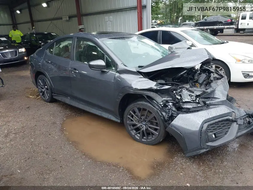 SUBARU WRX 2023, VIN JF1VBAF67P9815955